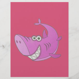 Big Pink Cartoon Shark