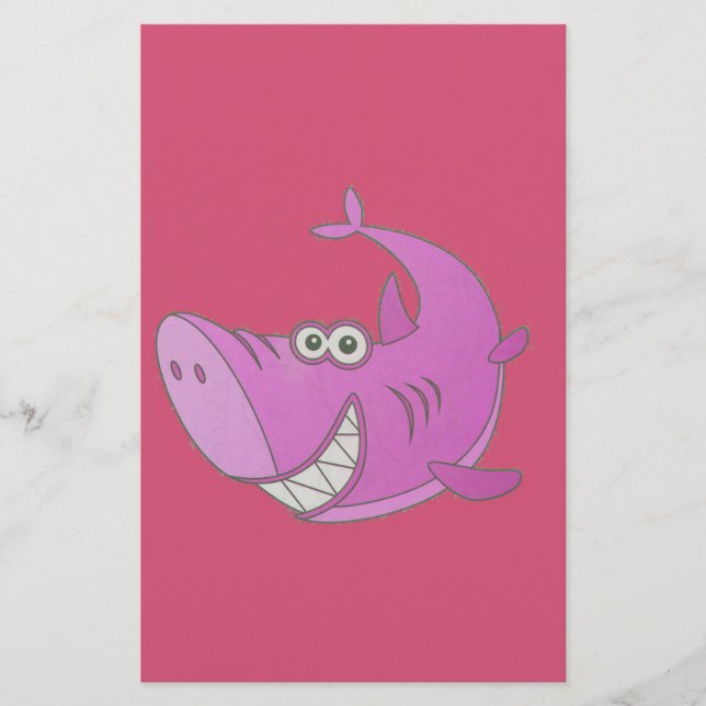 Big Pink Cartoon Shark (Front)