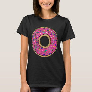 Big Pink Doughnut Cool Doughnut Sprinkles Foodie T-Shirt