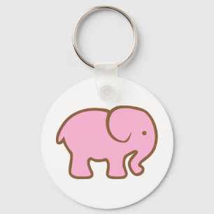 Big Pink Elephant Key Ring