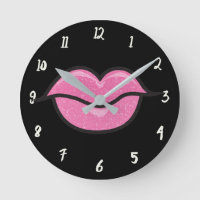 Big Pink Glitter Lips Lipstick Kiss Glamour Glam