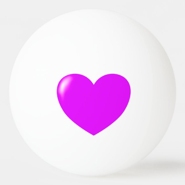 Big Pink Heart Ping Pong Ball (Front)