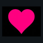 Big Pink Heart Poster<br><div class="desc">Big pink heart. Bright and cheerful and fun. Funky cool.</div>