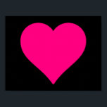 Big Pink Heart Poster<br><div class="desc">Big pink heart. Bright and cheerful and fun. Funky cool.</div>