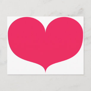 Big Pink Heart Valentine's Day Postcard