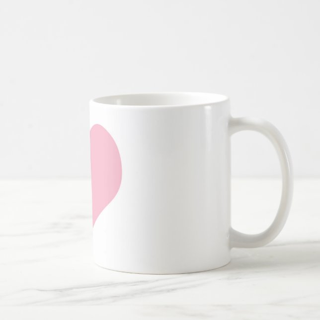 Big Pink Love Heart Coffee Mug (Right)