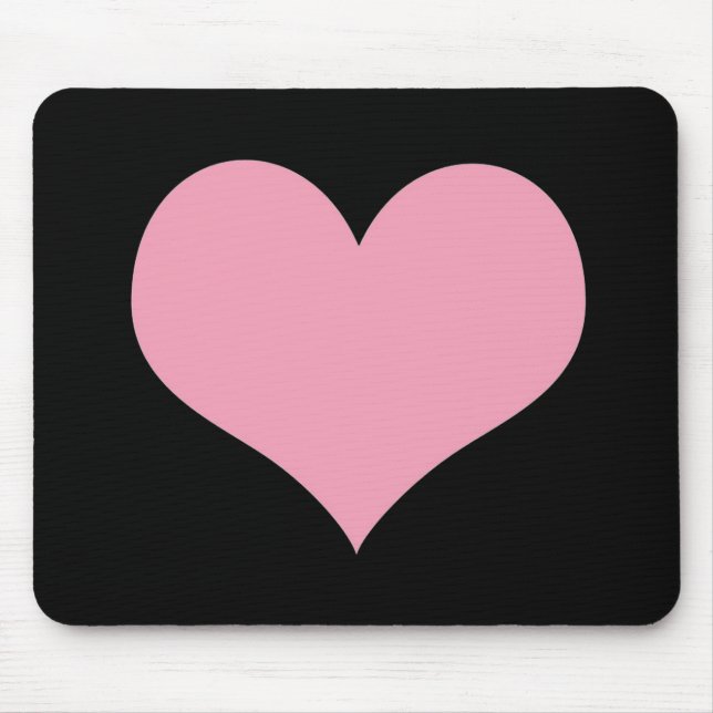 Big Pink Love Heart Mouse Pad (Front)