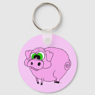 Big Pink Pig Keychain