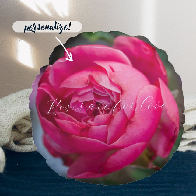 Big pink rose round cushion (Creator Uploaded)
