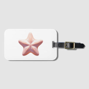 Big Pink Starfish Luggage Tag