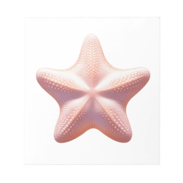 Big Pink Starfish Notepad (Front)