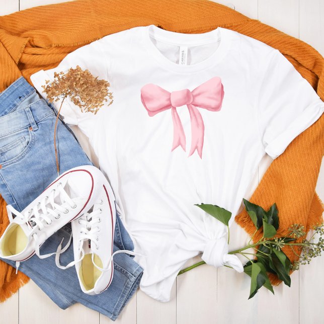 Big Pink Watercolor Bow  T-Shirt (Creator Uploaded)