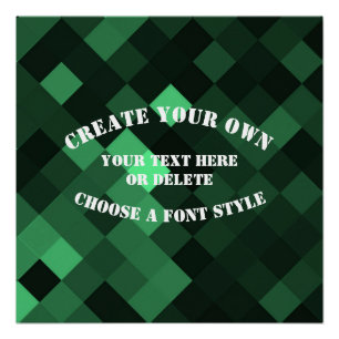 Big Pixel Background - Green Poster