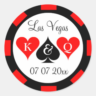 Big poker chip marker coin stickers for wedding