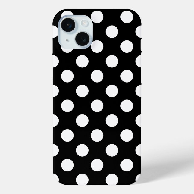 Big Polka Dots Black And White Trend Design Case-Mate iPhone Case (Back)