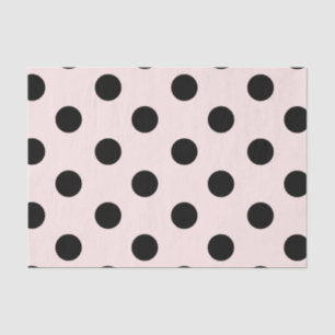 Big Polka Dots Black Chic Pattern Tissue Paper