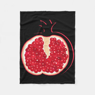Big Pomegranate Sliced Costume Cute Easy Halloween Fleece Blanket