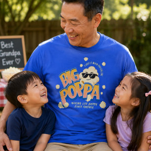 Big Poppa Popcorn Dad Shirt Funny Father’s Day Tee