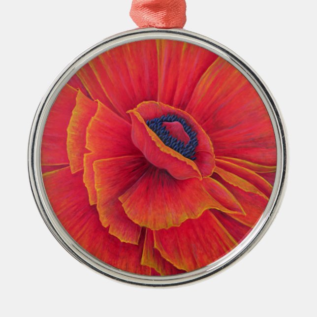 Big Poppy 2003 Metal Tree Decoration (Front)