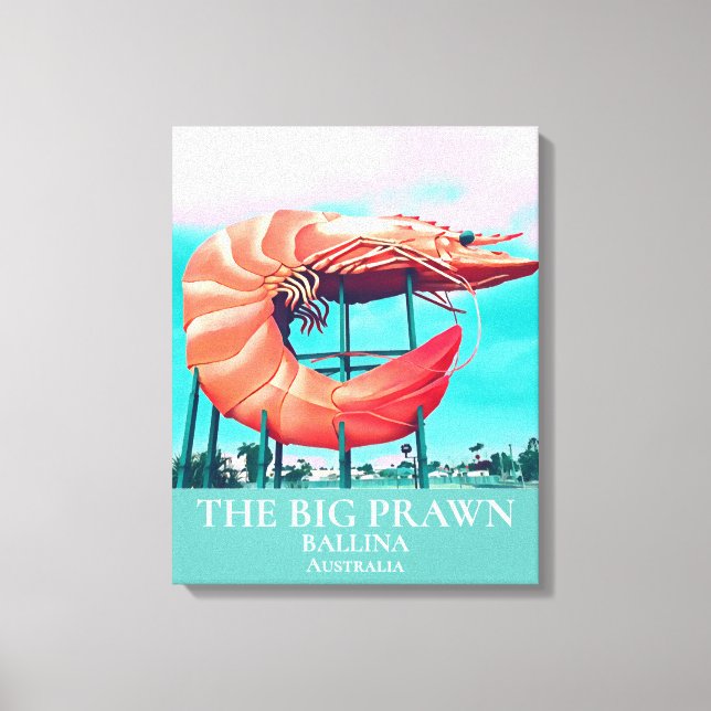 Big Prawn Australian icon travel print (Front)