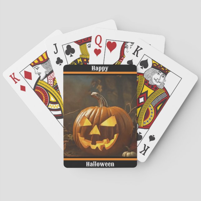 Big Pumpkin Halloween Collection Playing Cards (Back)