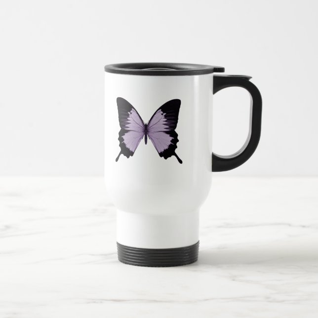 Big Purple & Black Butterfly Travel Mug (Right)
