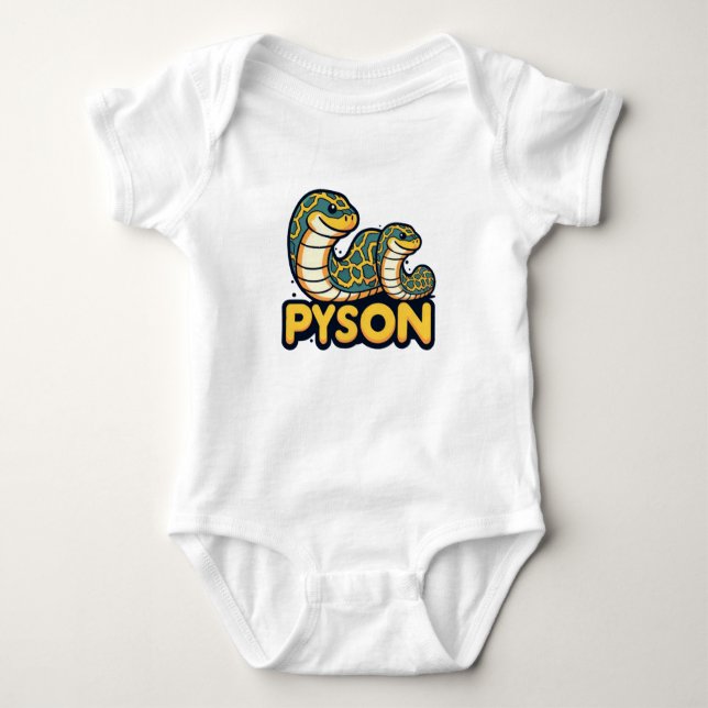 Big python and Little python  Baby Bodysuit (Front)