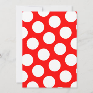 Big Red and White Polka Dots