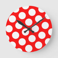 Big Red and White Polka Dots