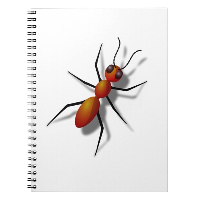 Big Red Ant Spiral Notebook (Front)
