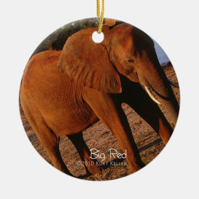 Big Red Ceramic Tree Decoration (Front)