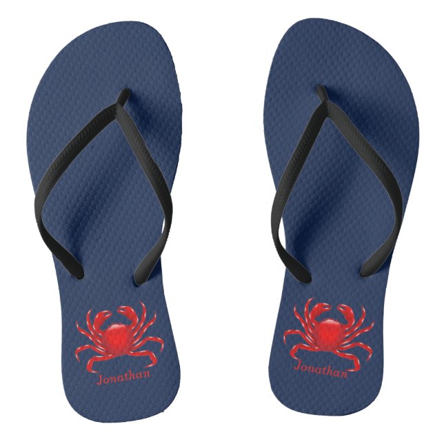 Big Red Crab Back to School Dorm Essentials Jandals (Footbed)