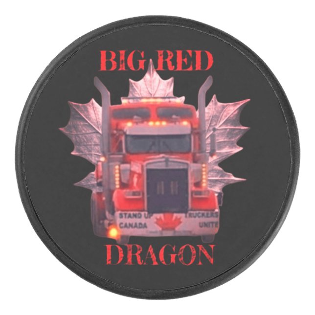 BIG RED DRAGON HOCKEY PUCK (Front)