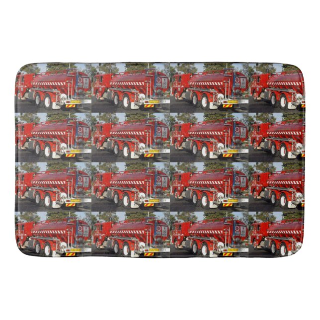 Big Red Fire Engine, Bath Mat (Front)