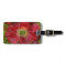 Big red flower luggage tag