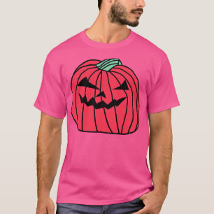 Big Red Halloween Horror Pumpkin T-Shirt