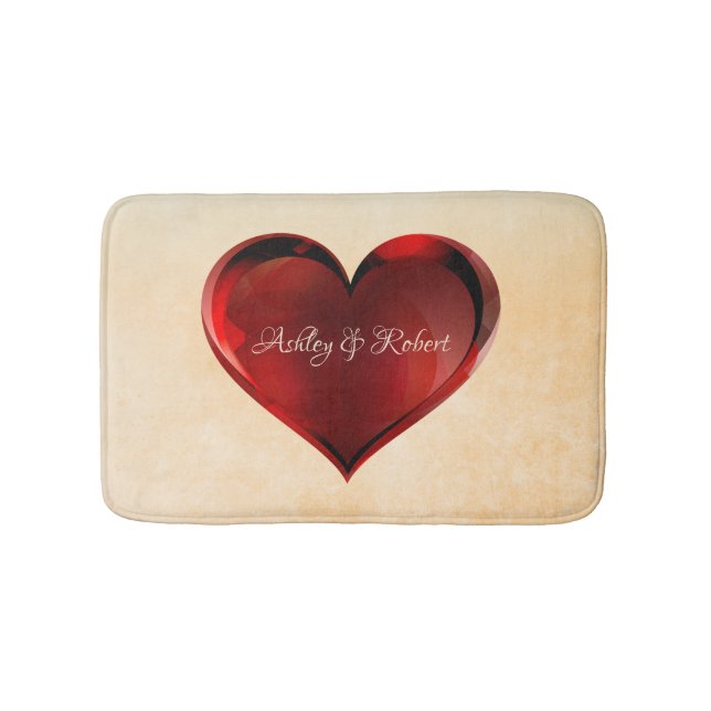 Big Red Heart Bath Mat (Front)