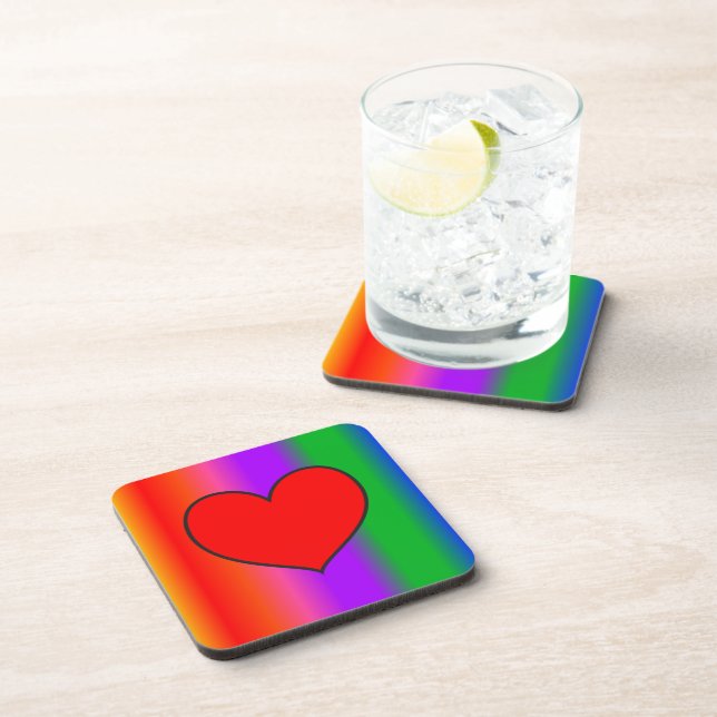 Big Red Heart Coaster (Right Side)