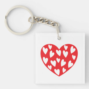 Big Red Heart Key Ring