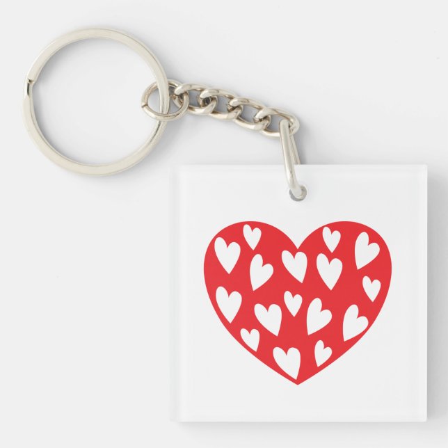 Big Red Heart Key Ring (Front)