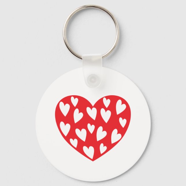 Big Red Heart Key Ring (Front)
