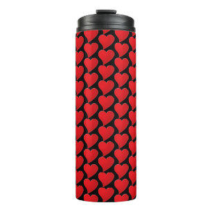 Big Red Heart, Love, black Valentine's day Thermal Tumbler