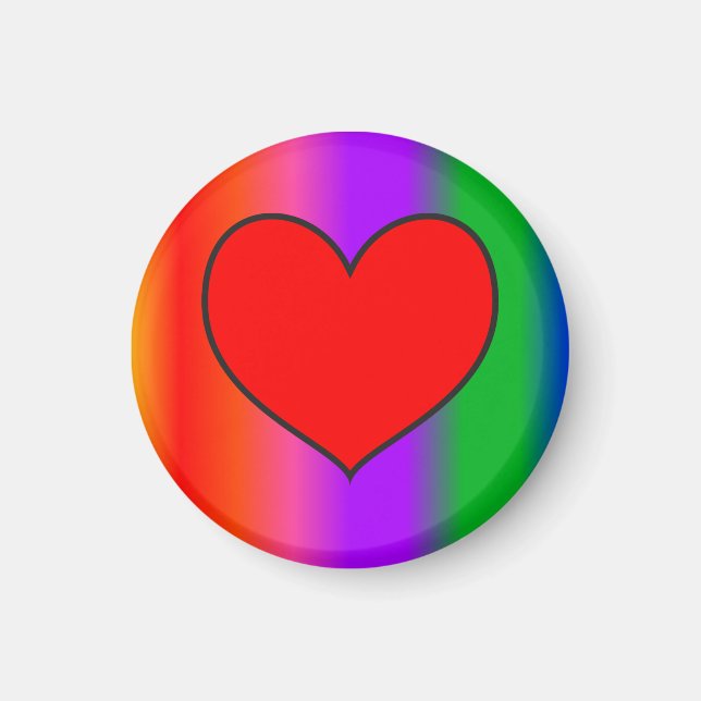 Big Red Heart  Magnet (Front)