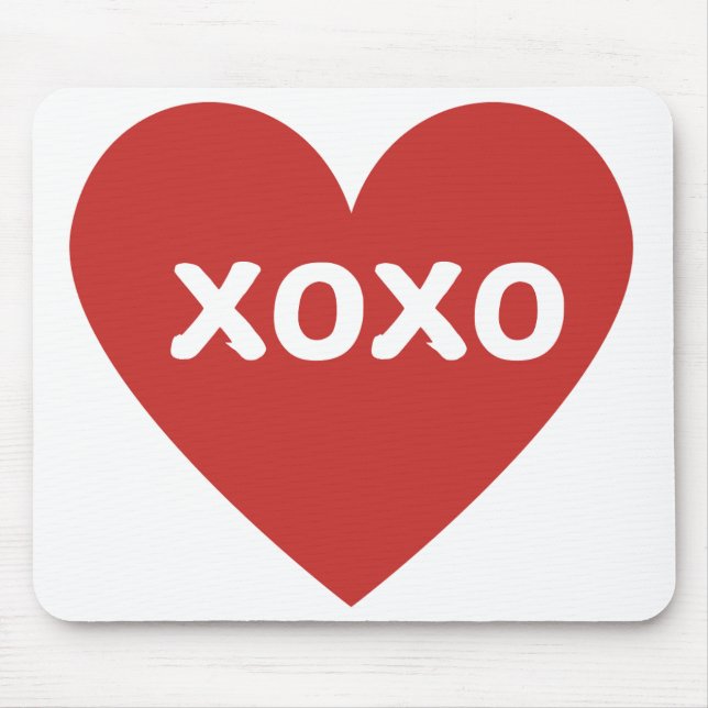 Big Red Heart Mouse Pad (Front)