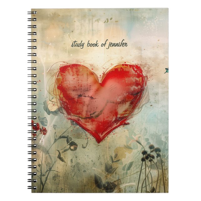 Big Red Heart Notebook (Front)