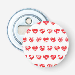 Big Red Heart With Little Hearts Bottle Opener