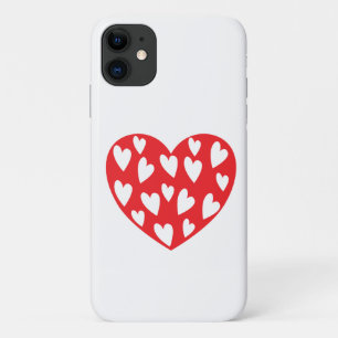 Big red heart with little hearts Case-Mate iPhone case