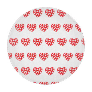 Big red heart with little hearts cutting board
