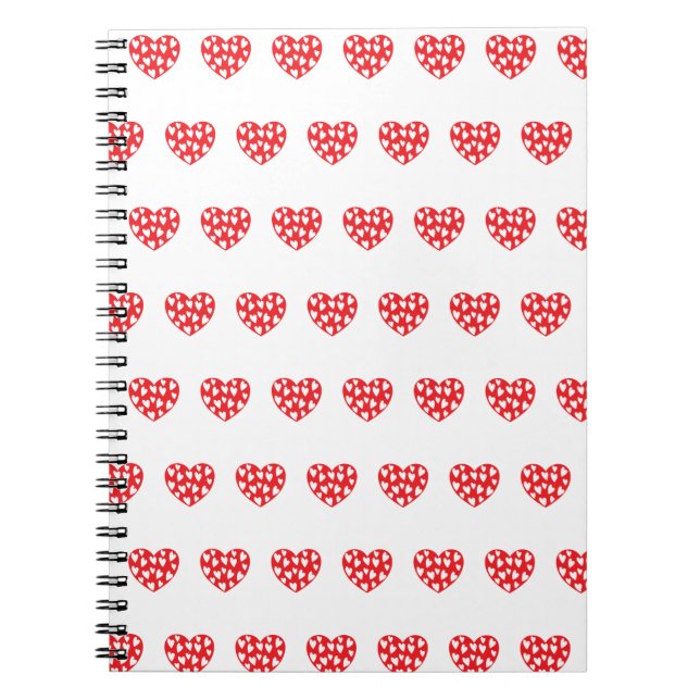 Big red heart with little hearts notebook (Front)