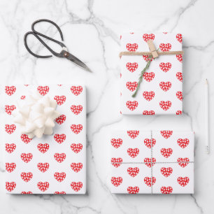 Big Red Heart Wrapping Paper Sheet